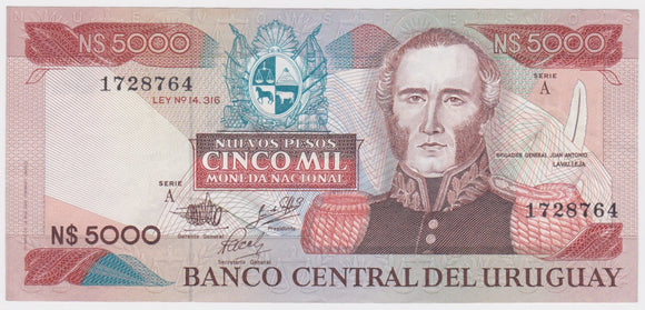 1983 Uruguay 5000 Nuevos Pesos UNC
