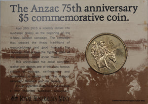 1990 $5 ANZAC UNC