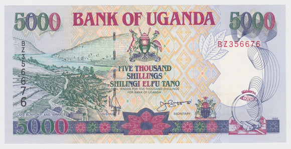 1998 Uganda 5000 Shillings UNC