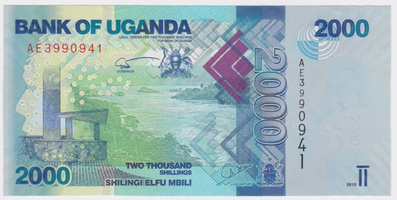 2010 Uganda 2000 Shillings UNC