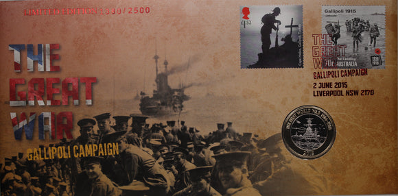 2015 Great War Gallipoli Campaign 2 Pound PNC