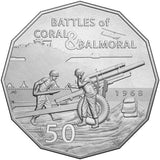 2016 50th Anniversary Battles of Coral and Balmoral 50c PNC