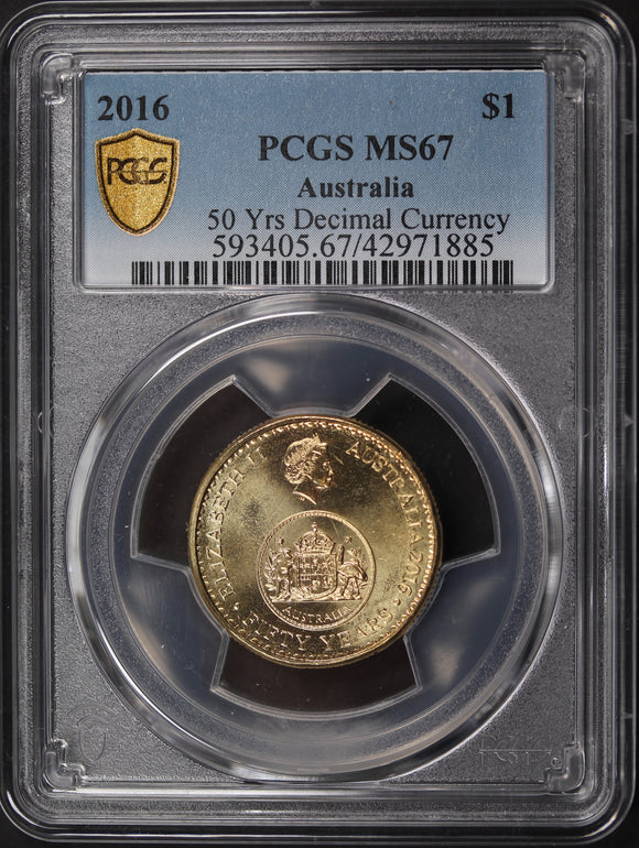 2016 $1 Anniversary of Decimal Changeover MS67