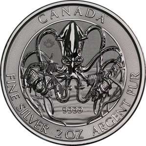 2020 Canada Kraken 2oz Silver