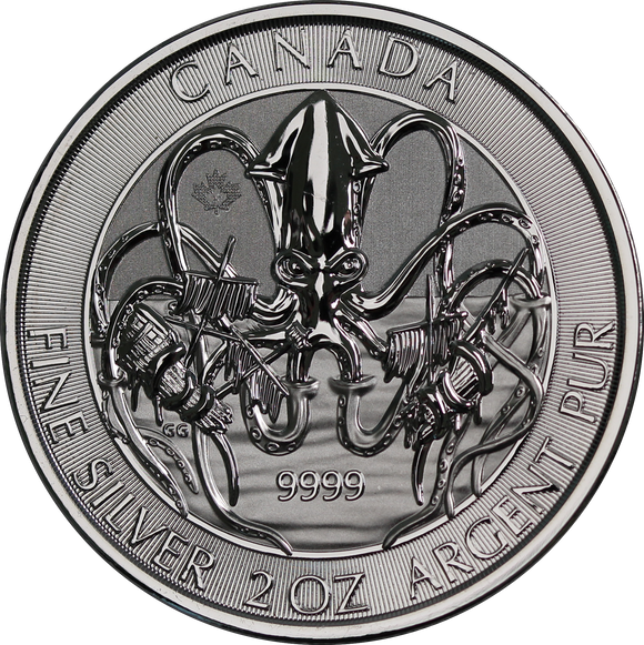2020 Canada Kraken 2oz Silver