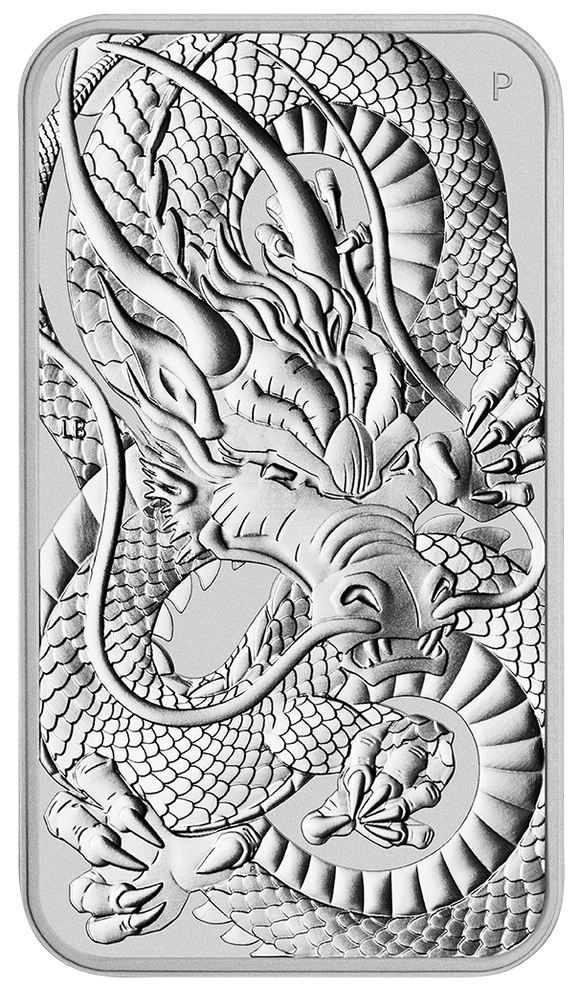 2021 Rectangular Dragon 1oz Silver