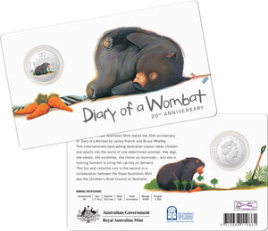 2022 20th Anniversary of Diary of a Wombat 20c Coin