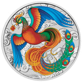 2022 Myths and Legends 1oz Phoenix Silver Vivid Coloured Coin in Card