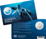 2023 50c Coloured Humpback Whale Coin in Card