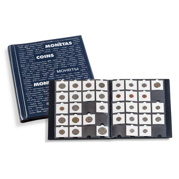 Coin Album with 10 Sheets for 20 Coin Holders Each