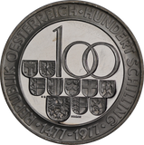 Austria 1977 100 Schilling Proof aFDC