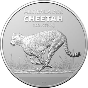 2021 Australia Zoo Cheetah 1oz Silver Coin