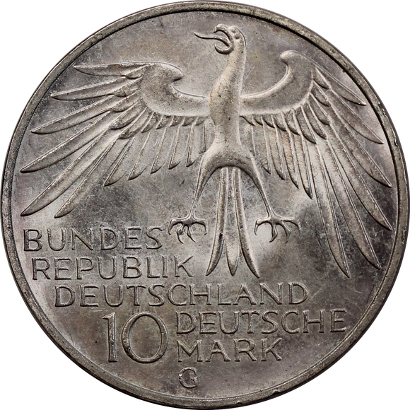 Germany 1972G (Karlsruhe Mint) 10 Mark Munich Olympics aUNC