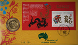 2012 Year of the Dragon 2013 Centenary of Kangaroo Stamps $1 PNC