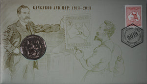 2013 Centenary of the Kangaroo and Map Stamp 50c PNC