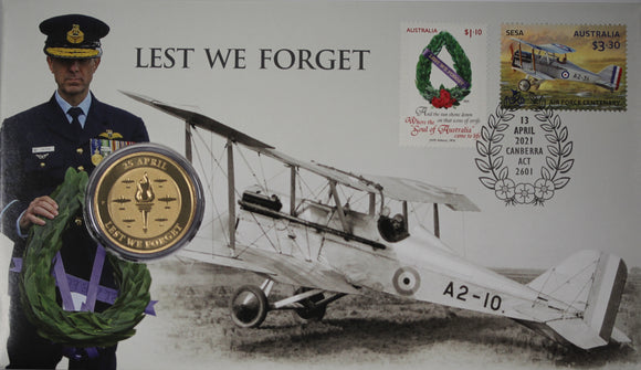 2021 Lest We Forget ANZAC Day $1 PNC