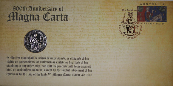 2015 800th Anniversary of Magna Carta 20c PNC