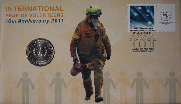 2011 10th Anniversary International Year of Volunteers 20c PNC