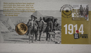 2014 Centenary of WWI Our Boys $1 PNC