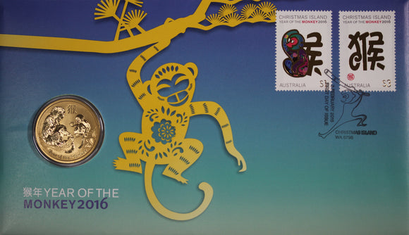 2016 Lunar Year of the Monkey $1 PNC
