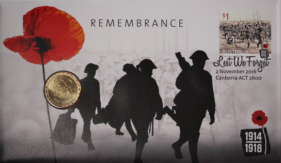 2016 Remembrance ANZAC $1 PNC