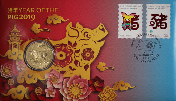2019 Lunar Year of the Pig $1 PNC