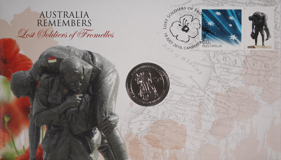 2010 Australia Remembers Lost Soldiers of Fromelles 20c PNC