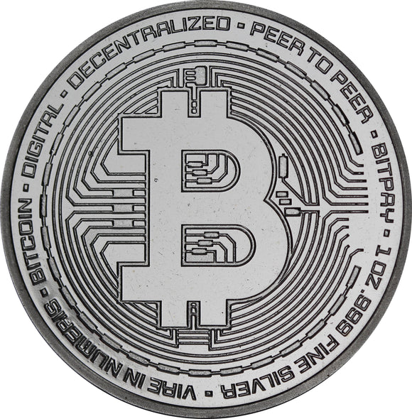 1oz Silver Bitcoin Round