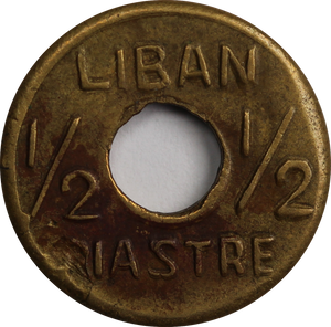 Lebanon 1939-45 WWII 1/2 Piastre VF