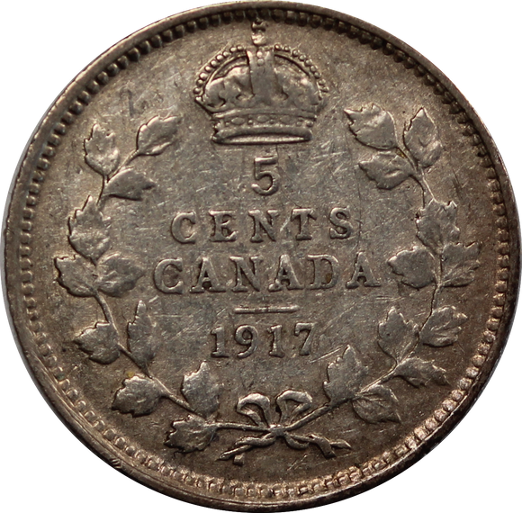 Canada 1917 5 Cent Fine