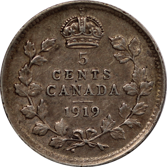 Canada 1919 5 Cent Fine