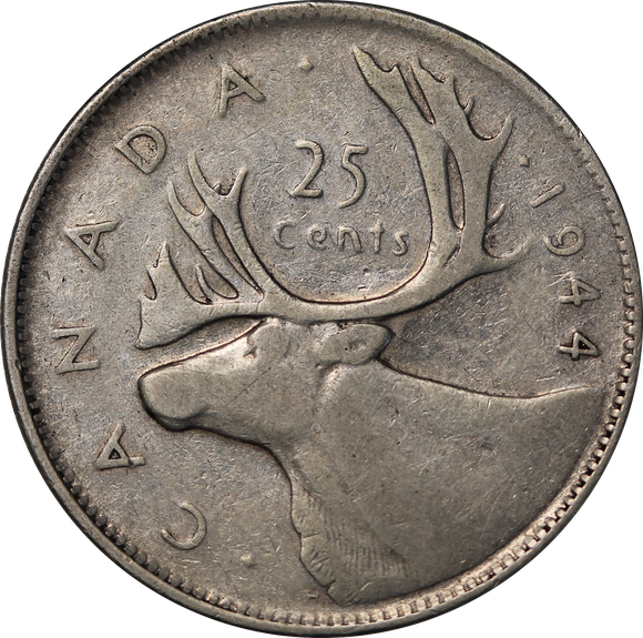 Canada 1944 25 Cents Fine