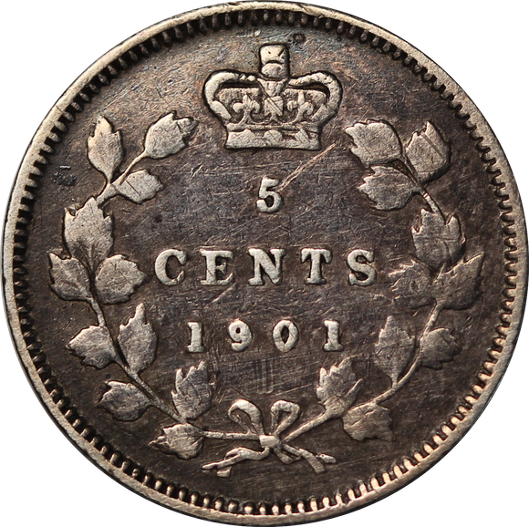 Canada 1901 5 Cents VG