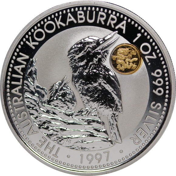 1997 Kookaburra 1oz Silver Dragon Privy Mark Coin