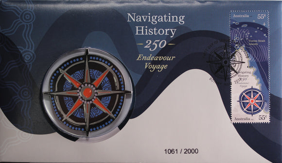 2020 Navigating History 250th Anniversary Endeavour Medallion Cover