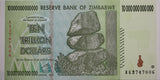 2008 Zimbabwe Ten Trillion Dollar Note UNC
