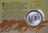 1993 Australian Kangaroo 1oz Silver Coin in Card