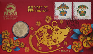 2020 Perth ANDA Lunar Year of the Rat $1 PNC