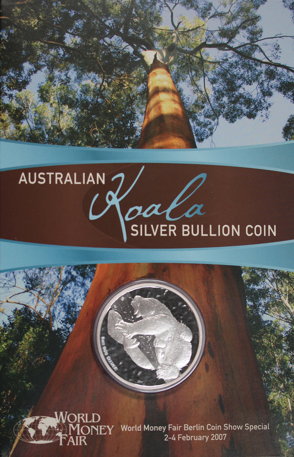 2007 World Money Fair 1oz Silver Koala Coin