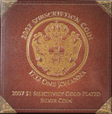 2007 $1 Selectively Gold Plated Silver Subscription Coin - 1732 One Johanna