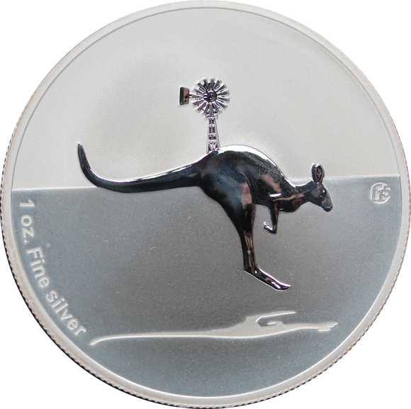 2013 Kangaroo f15 Privymark 1oz Silver Coin