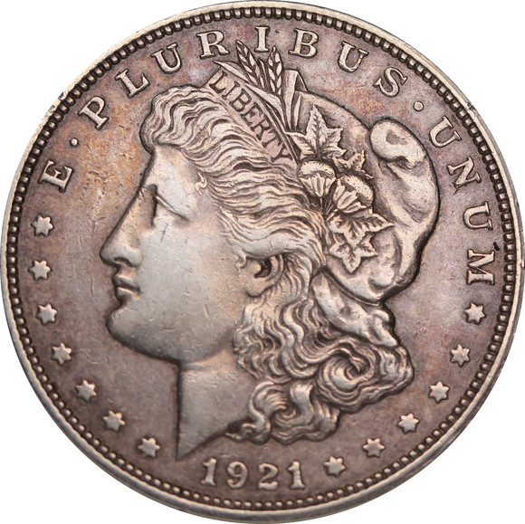 USA 1921D Silver Dollar Coin Fine