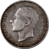 Spain 1880 50 Cents aVF