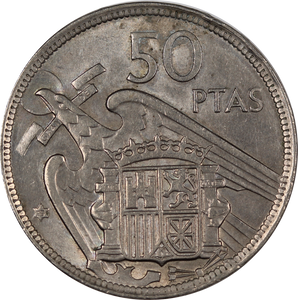 Spain 1957 50 Pesetas EF