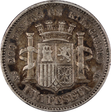 Spain 1870 Silver Peseta gFine