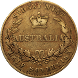 1856 Sydney Mint Half Sovereign VG