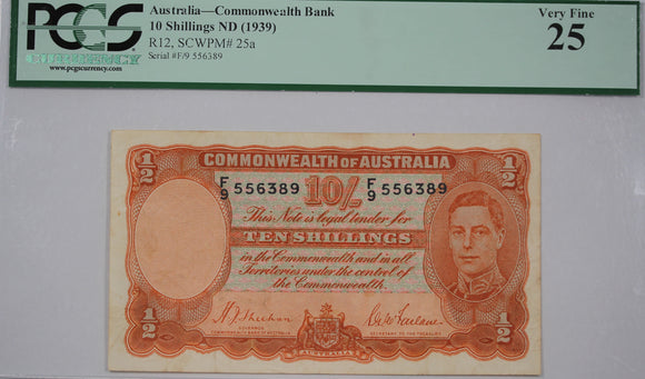 10 Shillings 1939 Sheehan/McFarlane VF25