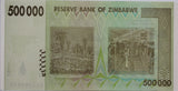 2008 Zimbabwe 500 Thousand Dollar Note UNC