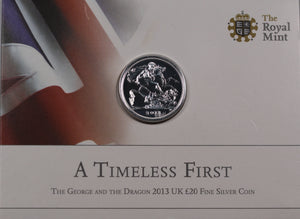 GB 2013 George and the Dragon 20 Pound Silver Coin