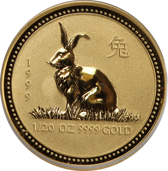 1999 Year of the Rabbit 1/20oz Gold Coin